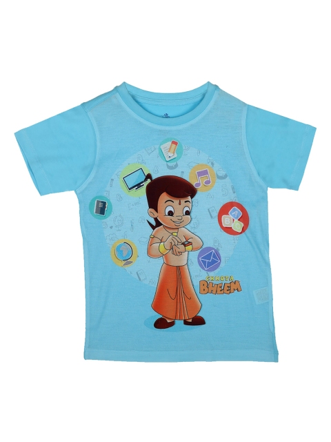 

Chhota Bheem Boys Blue Printed Round Neck T-shirt
