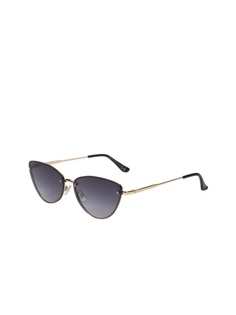 

FOREVER 21 Women Grey Lens & Gold-Toned Cateye Sunglasses 39556702