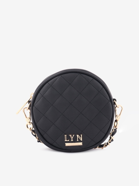 

LYN Black Textured Sling Bag
