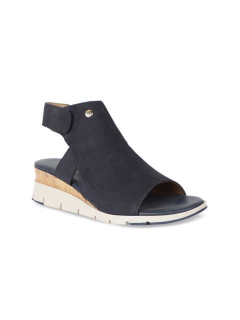 

Hush Puppies Women Navy Blue Solid Sandals