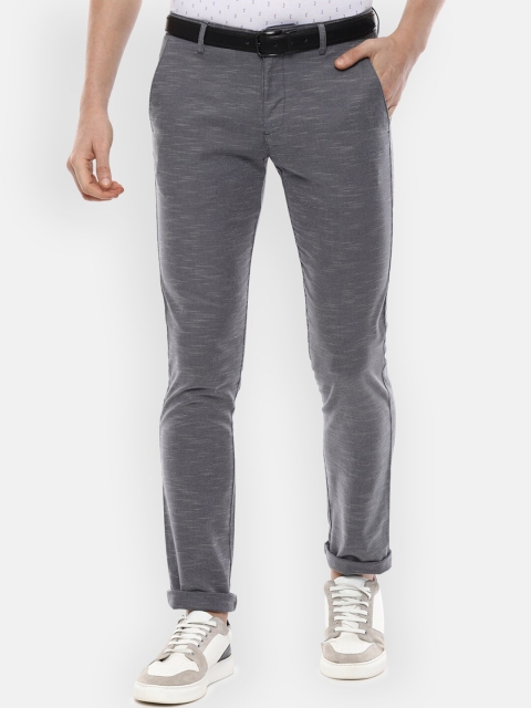 

Louis Philippe Sport Men Grey Slim Fit Self Design Chinos