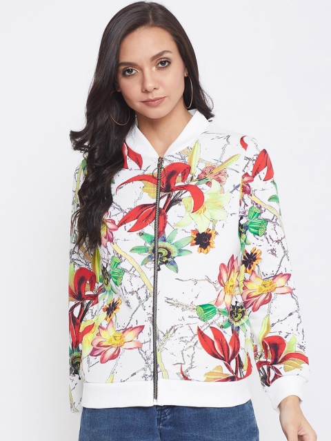 

Austin wood Women White & Red Printed Sweatshirt
