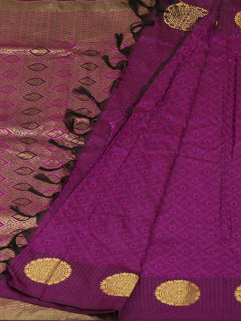 

Pothys Violet Woven Design Art Silk Saree