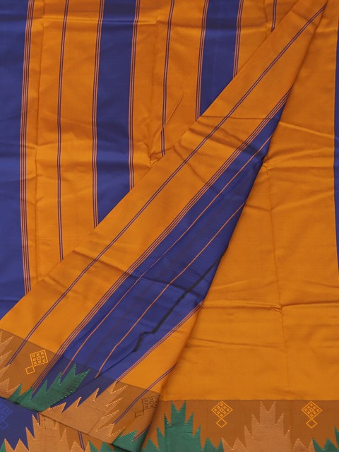 

Pothys Blue & Yellow Art Silk Solid Saree