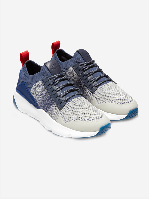

Cole Haan Men Grey & Blue Colourblocked Sneakers