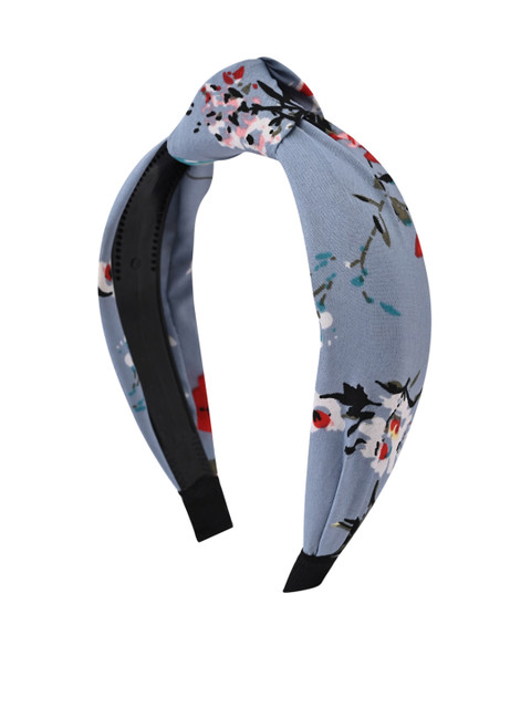 

BuckleUp Women Grey Floral Printed Hair Accessory