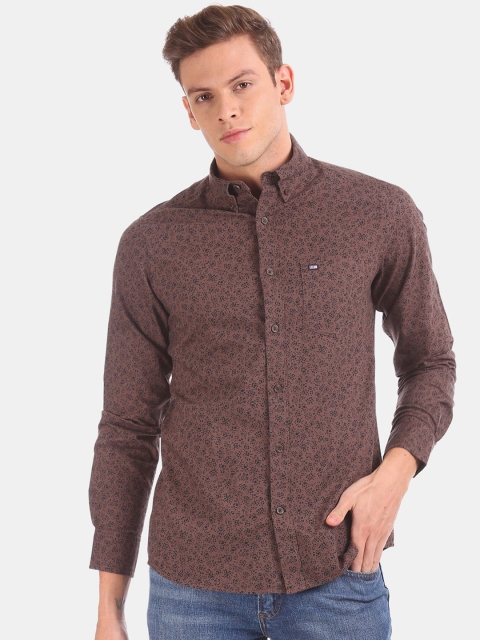 

Arrow Sport Men Brown & Black Regular Fit Printed Casual Shirt