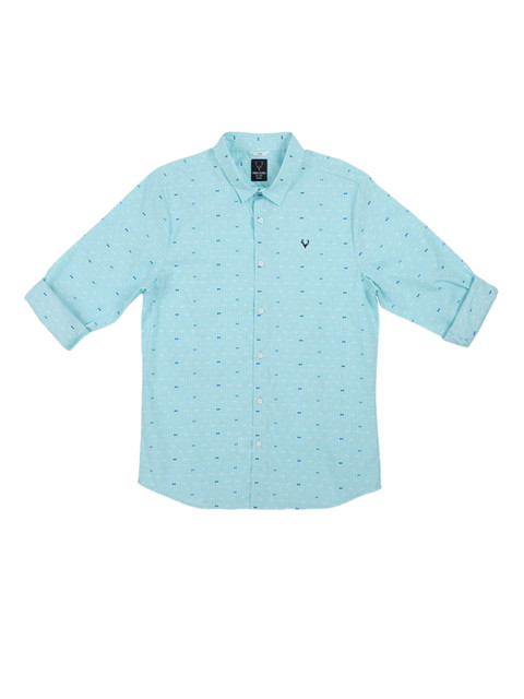 

Allen Solly Junior Boys Blue Slim Fit Printed Casual Shirt