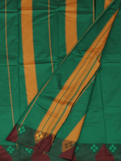 

Pothys Mustard & Black Art Silk Woven Design Saree