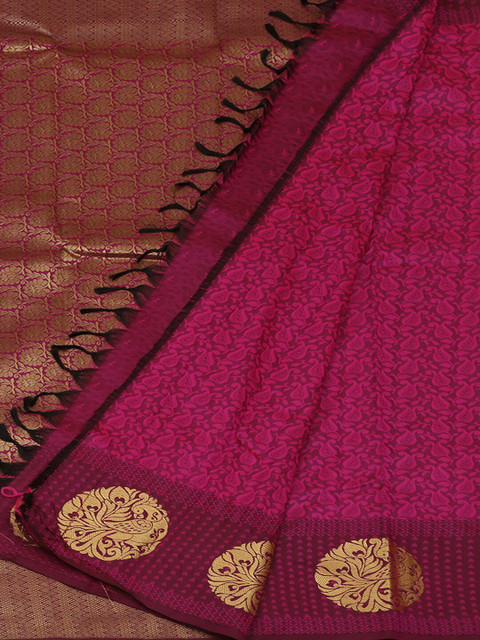 

Pothys Pink Printed Art Silk Saree