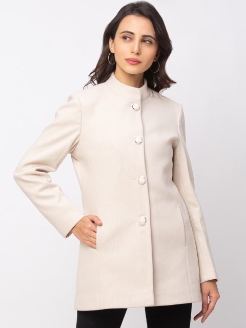 

Globus Women Off White Solid Over Coat