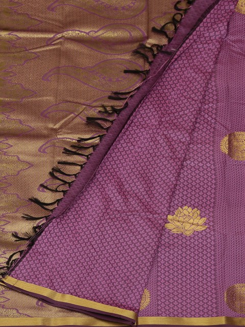 

Pothys Purple & Gold-Toned Art Silk Woven Design Saree