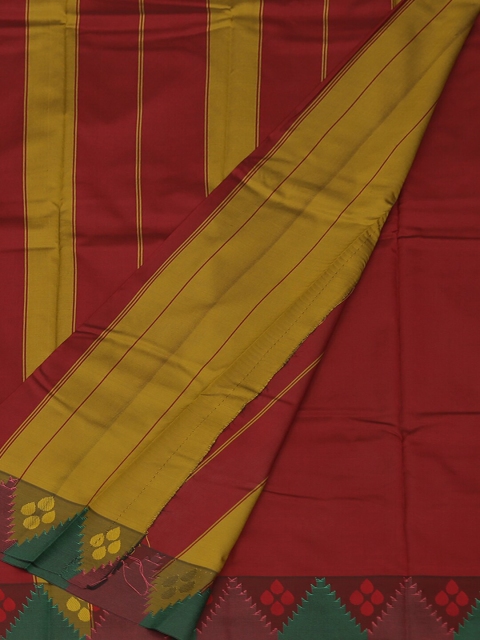

Pothys Olive Green & Maroon Art Silk Solid Saree