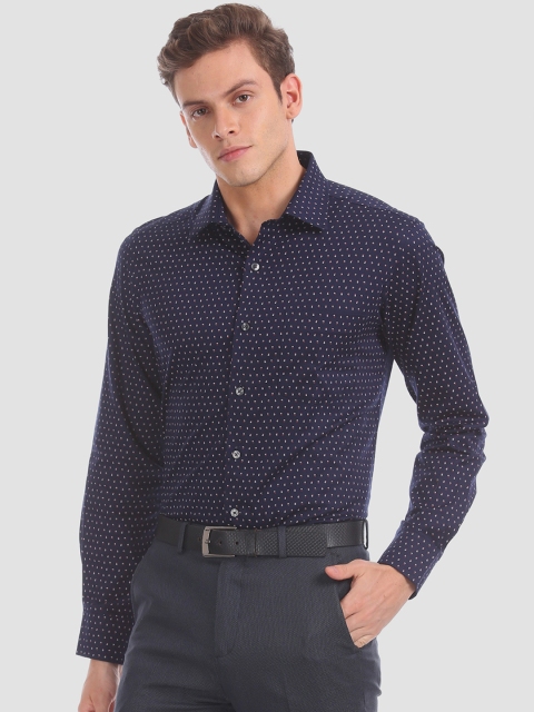 

Arrow Men Blue Regular Fit Printed Formal Shirt
