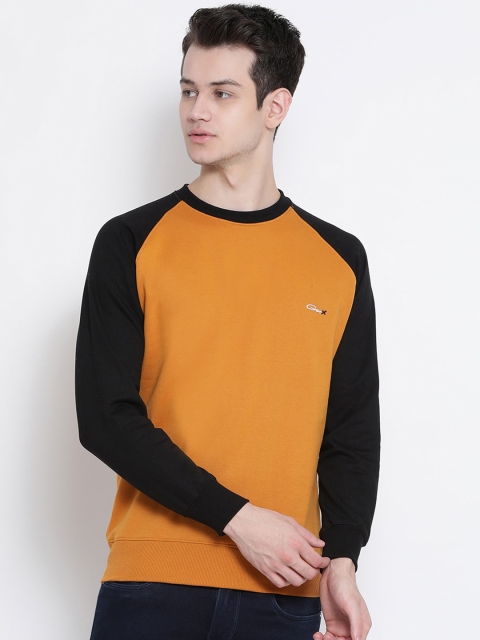 

Genx Men Mustard & Black Solid Sweatshirt