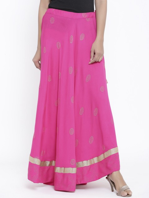 

RANGMAYEE Women Pink Printed Flared Skirt
