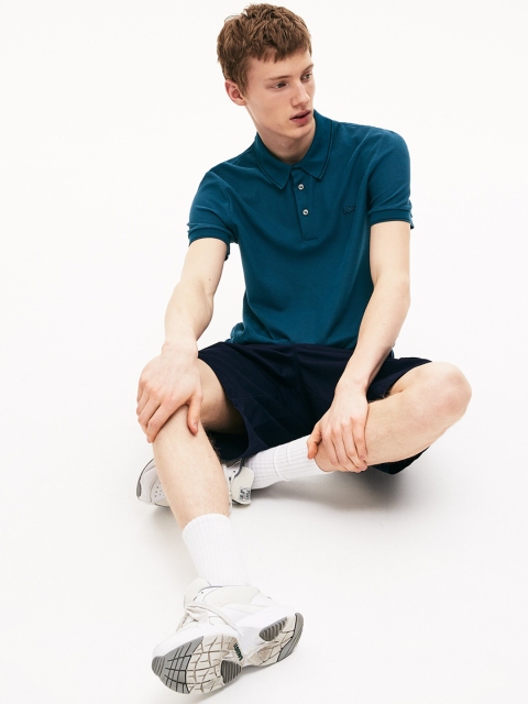 

Lacoste Men Blue Solid Round Neck T-shirt