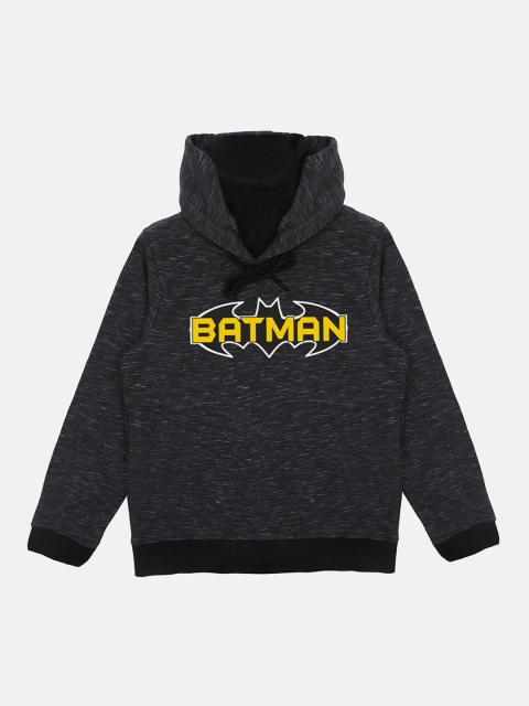 

Batman Boys Black Printed Hooded Sweatshirt With Attached Face Covering