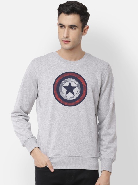 

Free Authority Men Grey Printed Sweatshirt
