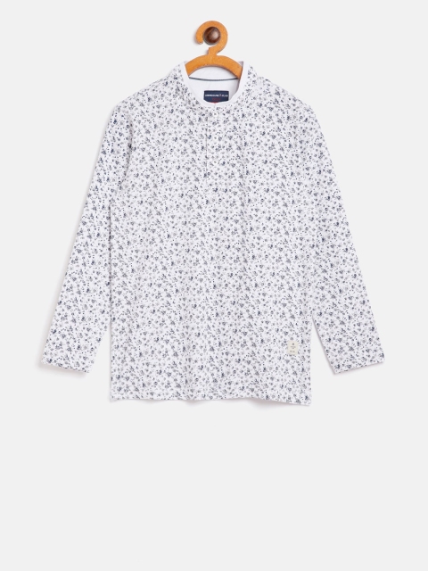 

Crimsoune Club Boys White Printed Round Neck T-shirt