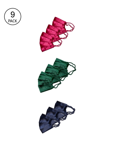 

Bellofox Women 9 Pcs 3-Ply Reusable Outdoor Satin Masks, Pink