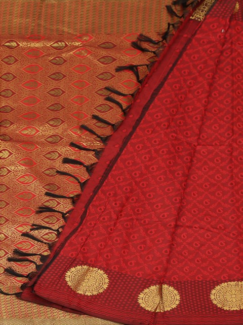 

Pothys Red Woven Design Art Silk Saree