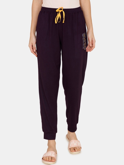 

Zivame Women Burgundy Solid Lounge Pants