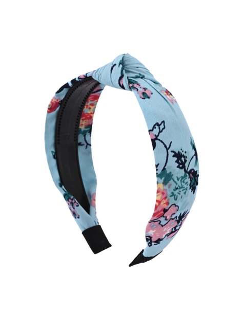 

BuckleUp Women Blue Printed Knot Detailed Hairband
