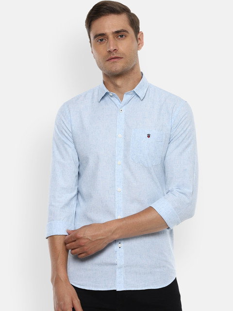 

Louis Philippe Sport Men Blue Slim Fit Self Design Casual Shirt