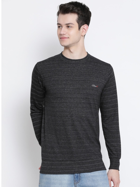

Genx Men Charcoal Striped Sweatshirt