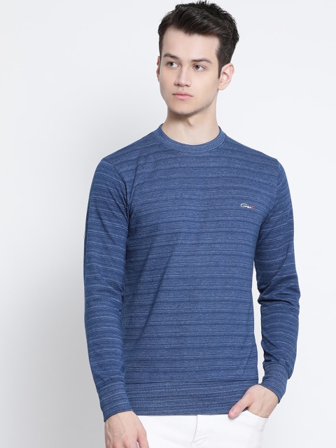 

Genx Men Blue Striped Sweatshirt