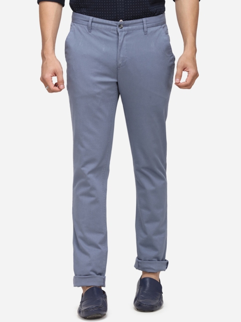 

Greenfibre Men Grey Slim Fit Solid Regular Trousers