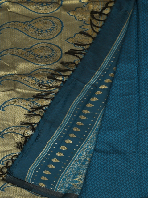 

Pothys Blue Printed Art Silk Saree