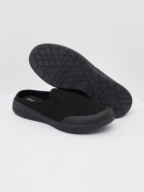 

shoexpress Men Black Textile Walking Shoes