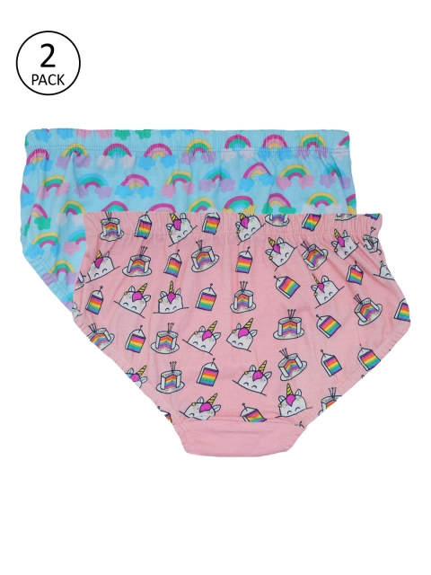 

DChica Girls Pack Of 2 Assorted Basic Briefs DCPNNV6395/4-5, Rose gold
