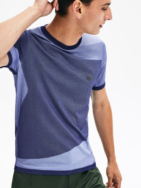 

Lacoste Men Blue Colourblocked Round Neck T-shirt
