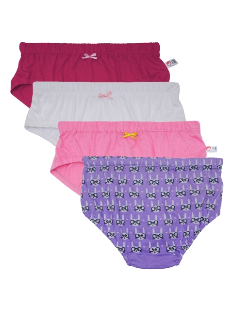 

DChica Girls Pack Of 4 Assorted Basic Briefs DCPNNV6386/4-5, White