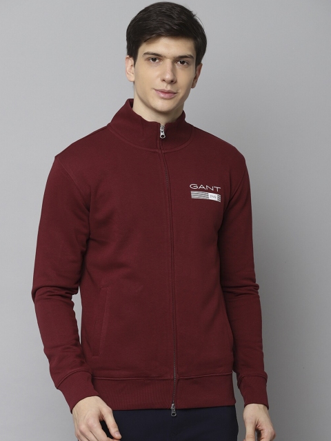 

GANT Men Maroon Solid Sweatshirt