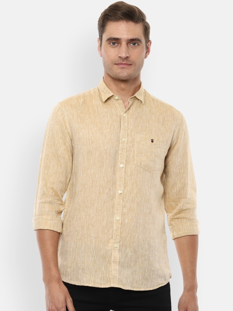 

Louis Philippe Sport Men Beige Slim Fit Solid Linen Casual Shirt