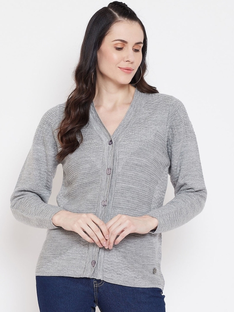 

NEVA Women Grey Self-Design Sweaters