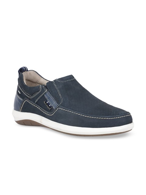 

Hush Puppies Men Blue Slip-On Leather Sneakers