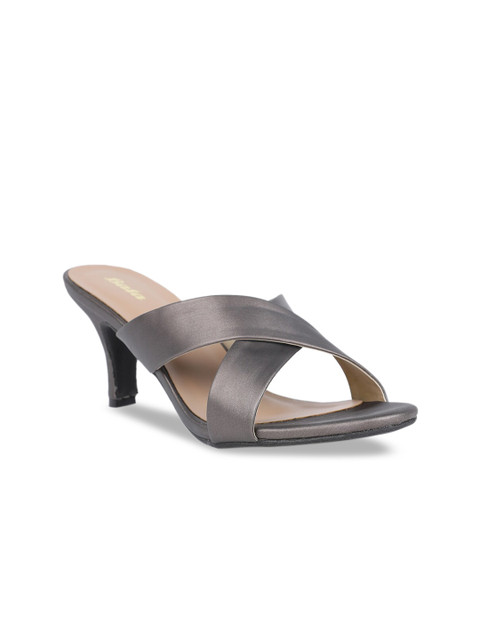 

Bata Women Grey Solid Kitten Heels