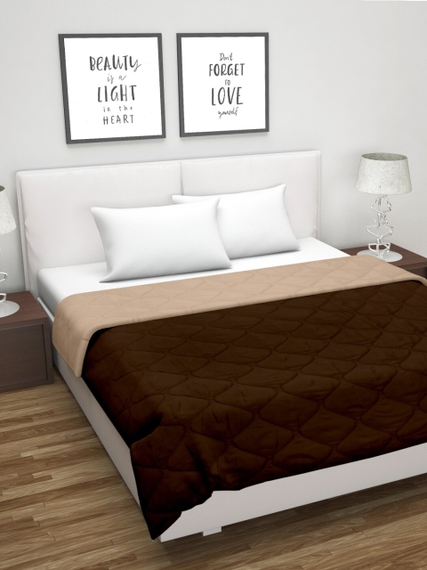 

Divine Casa Coffee Brown Solid Heavy Winter 210 GSM Reversible Double Bed Comforter