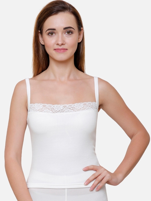 

BODYCARE INSIDER Women Off-White Solid Thermal Top B210_80