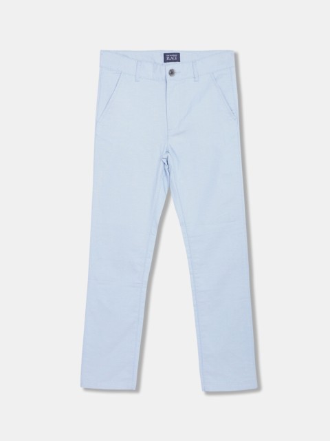 

The Childrens Place Boys Blue Skinny Fit Solid Chinos