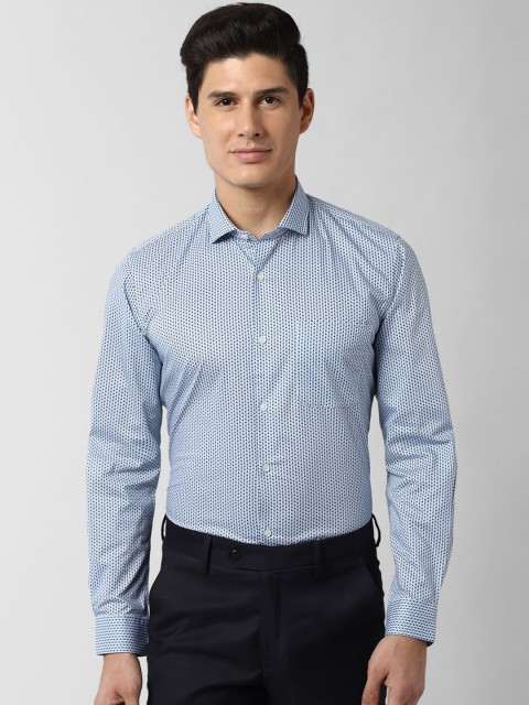 

Peter England Men Blue Slim Fit Printed Formal Shirt