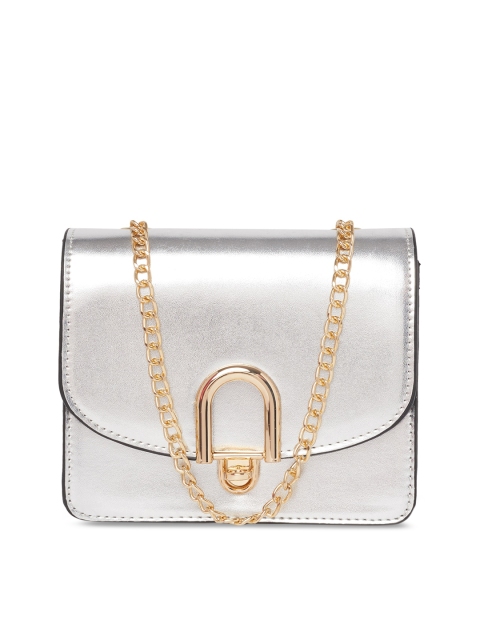 

Call It Spring Silver-Toned Solid Handheld Bag