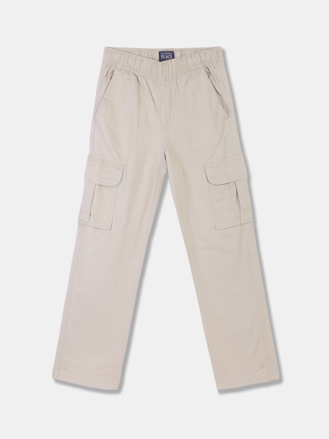 

The Childrens Place Boys Beige Regular Fit Solid Cargos