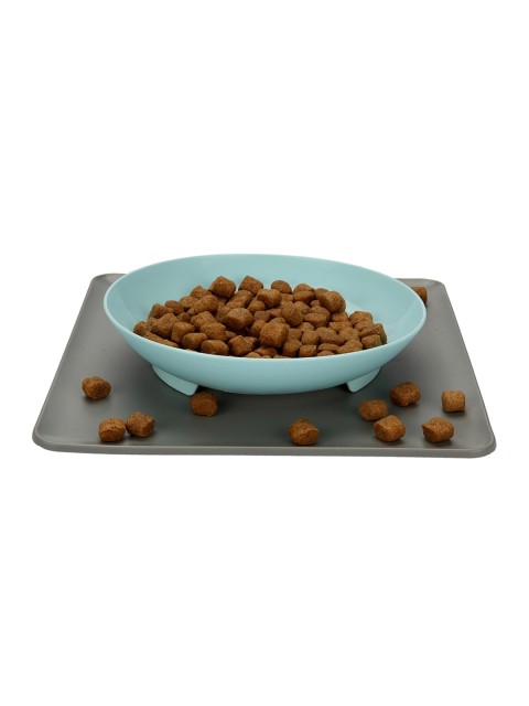

Pawsindia Blue & Grey Twisty Feeder- The Non-Slip Non-Mess Pet Bowl & Mat