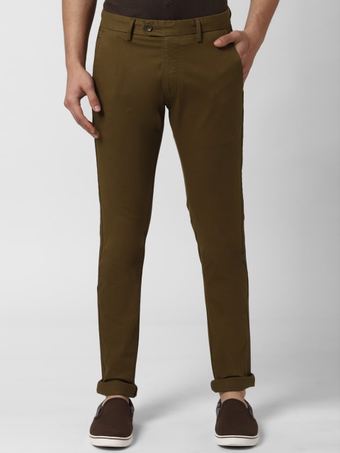 

Peter England Casuals Men Brown Skinny Fit Solid Regular Trousers
